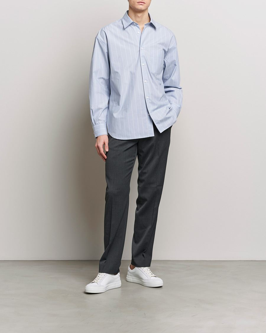 Herre | Bukser | Filippa K | Relaxed Terry Wool Trousers Dark Grey Melange