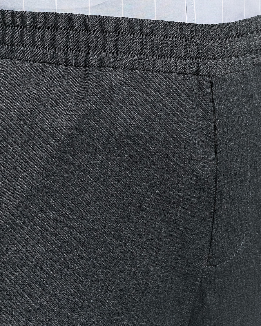 Herre | Bukser | Filippa K | Relaxed Terry Wool Trousers Dark Grey Melange