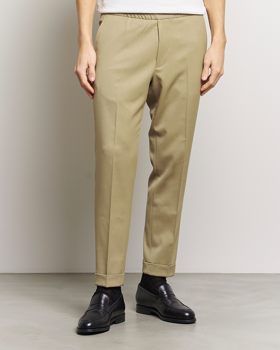 Herre | Klær | Filippa K | Terry Cropped Trousers Sage Melange