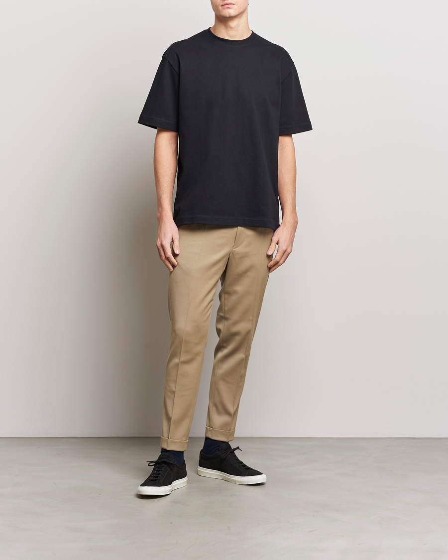 Herre | T-Shirts | Filippa K | Heavy Cotton Crew Neck T-Shirt Black