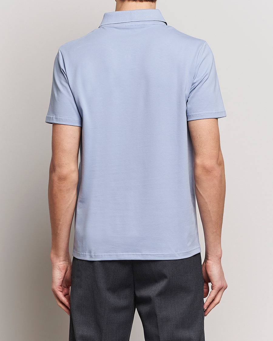 Herre | Pikéer | Filippa K | Soft Lycra Polo T-Shirt Faded Blue
