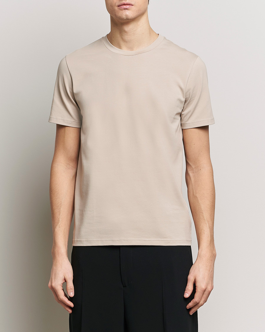 Herre | Filippa K | Filippa K | Soft Lycra T-Shirt Light Taupe