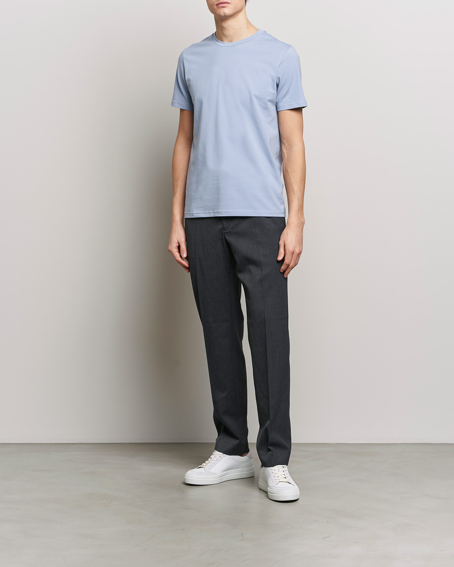 Herre | T-Shirts | Filippa K | Soft Lycra T-Shirt Faded Blue