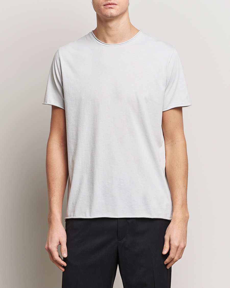 Herre | Kortermede t-shirts | Filippa K | Roll Neck Crew Neck T-Shirt Light Grey