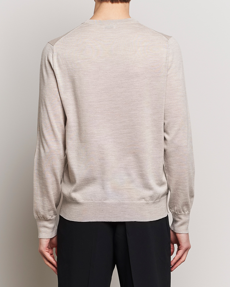 Herre | Gensere | Filippa K | Merino Round Neck Sweater Beige Melange