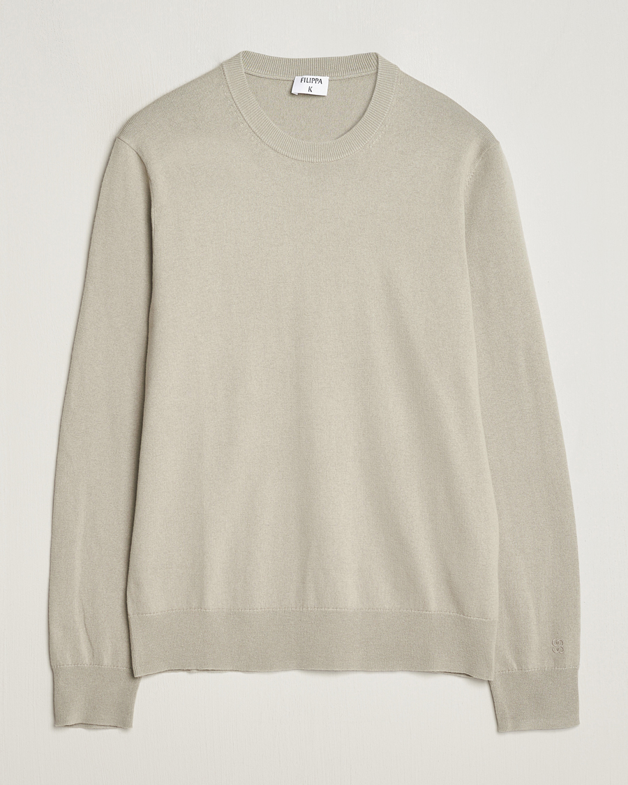 Herre | Gensere | Filippa K | Cotton Merino Sweater Light Sage