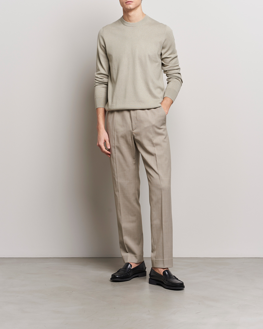 Herre | Gensere | Filippa K | Cotton Merino Sweater Light Sage