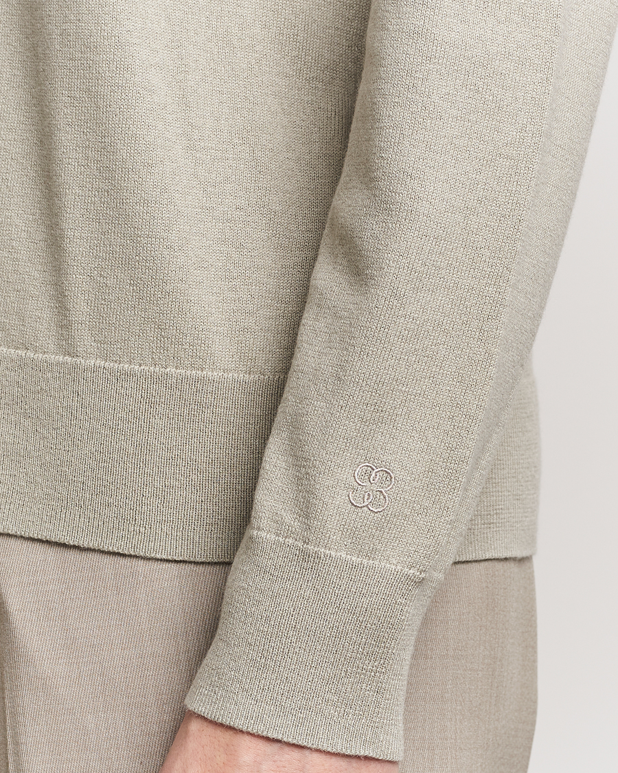 Herre | Gensere | Filippa K | Cotton Merino Sweater Light Sage
