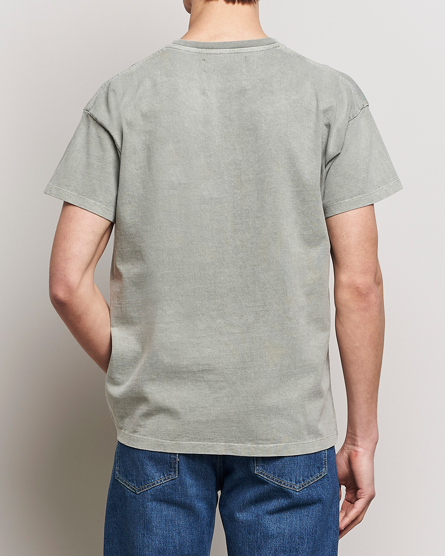 Herre | T-Shirts | Jeanerica | Marcel Heavy Crew Neck T-Shirt Washed Olive Green