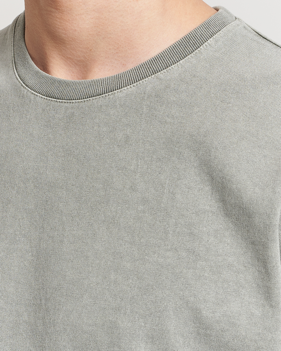 Herre | T-Shirts | Jeanerica | Marcel Heavy Crew Neck T-Shirt Washed Olive Green
