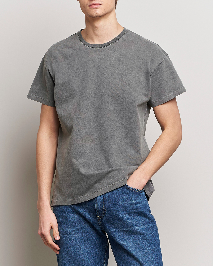 Herre | Avdelinger | Jeanerica | Marcel Heavy Crew Neck T-Shirt Washed Balck