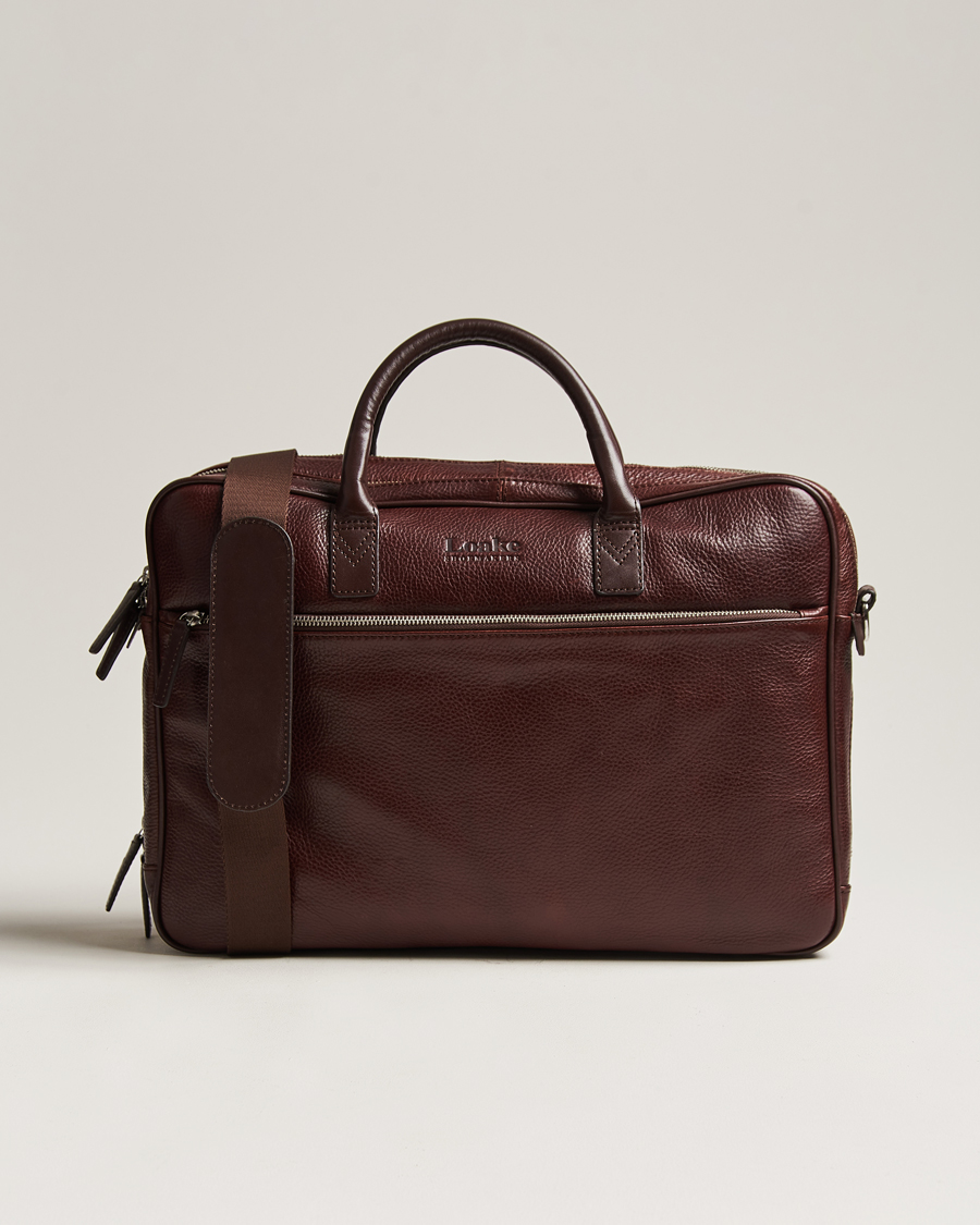 Herre | Vesker | Loake Shoemakers | Westminster Grain Leather Briefcase Dark Brown
