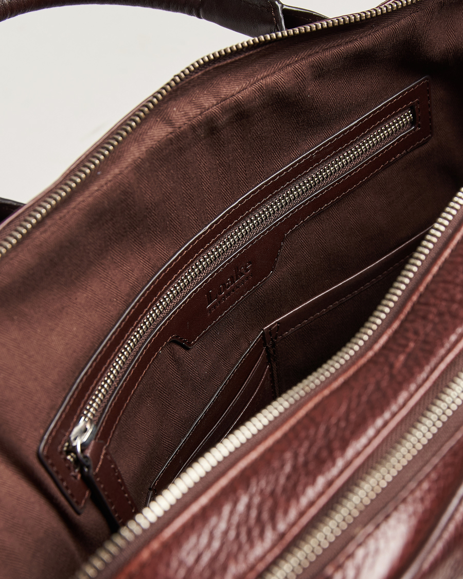 Herre | Vesker | Loake 1880 | Westminster Grain Leather Briefcase Dark Brown