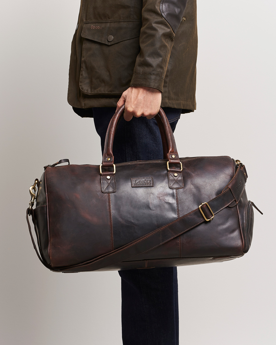 Herre | Avdelinger | Loake 1880 | Devon Leather Travel Bag Dark Brown