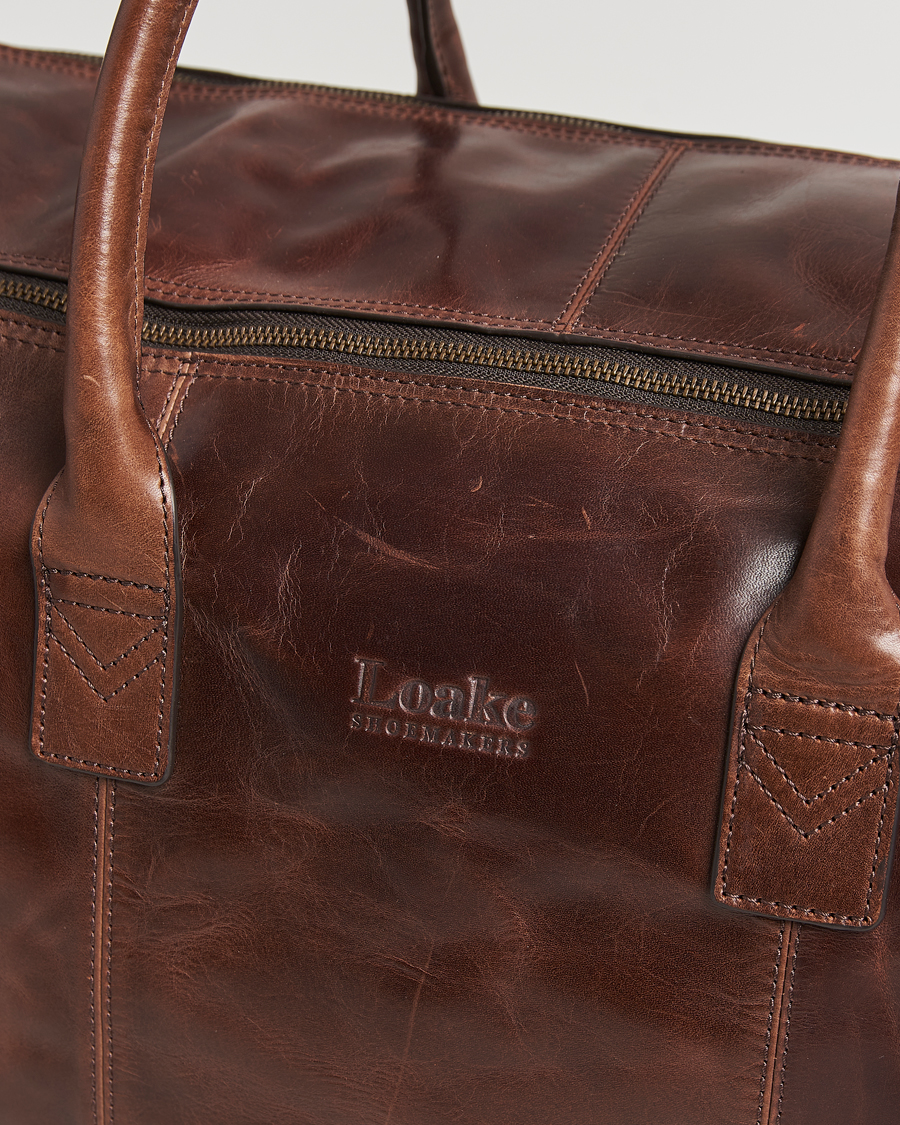 Herre | Vesker | Loake Shoemakers | Devon Leather Travel Bag Dark Brown