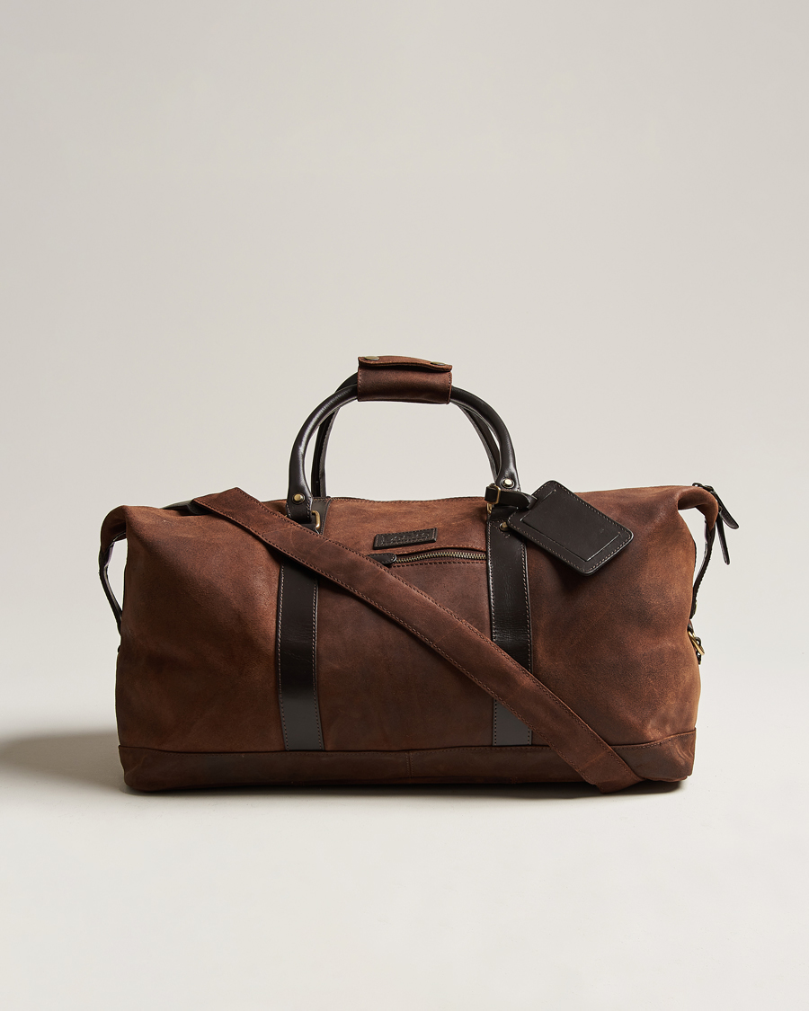 Herre | Loake 1880 Cornwall Brushed Suede Travel Bag Brown | Loake 1880 | Cornwall Brushed Suede Travel Bag Brown