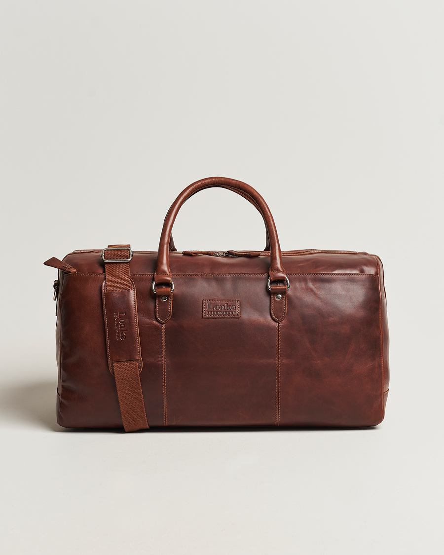 Herre | Loake 1880 Norfolk Leather Travel Bag Cedar | Loake 1880 | Norfolk Leather Travel Bag Cedar
