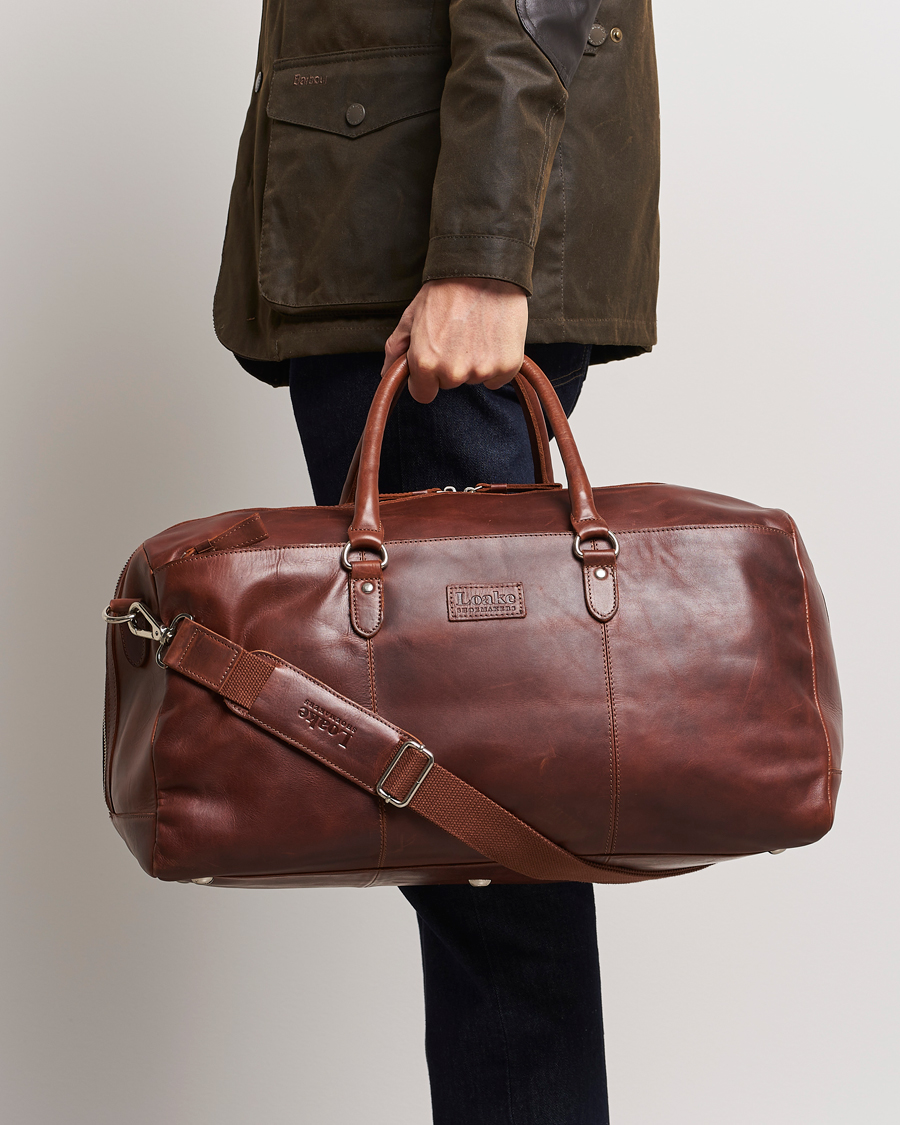 Herre | Weekendbager | Loake 1880 | Norfolk Leather Travel Bag Cedar