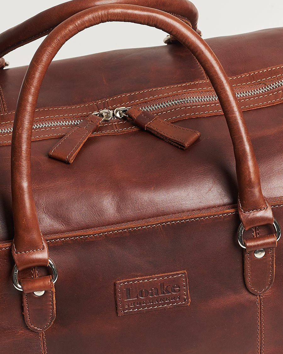 Herre | Loake 1880 Norfolk Leather Travel Bag Cedar | Loake 1880 | Norfolk Leather Travel Bag Cedar