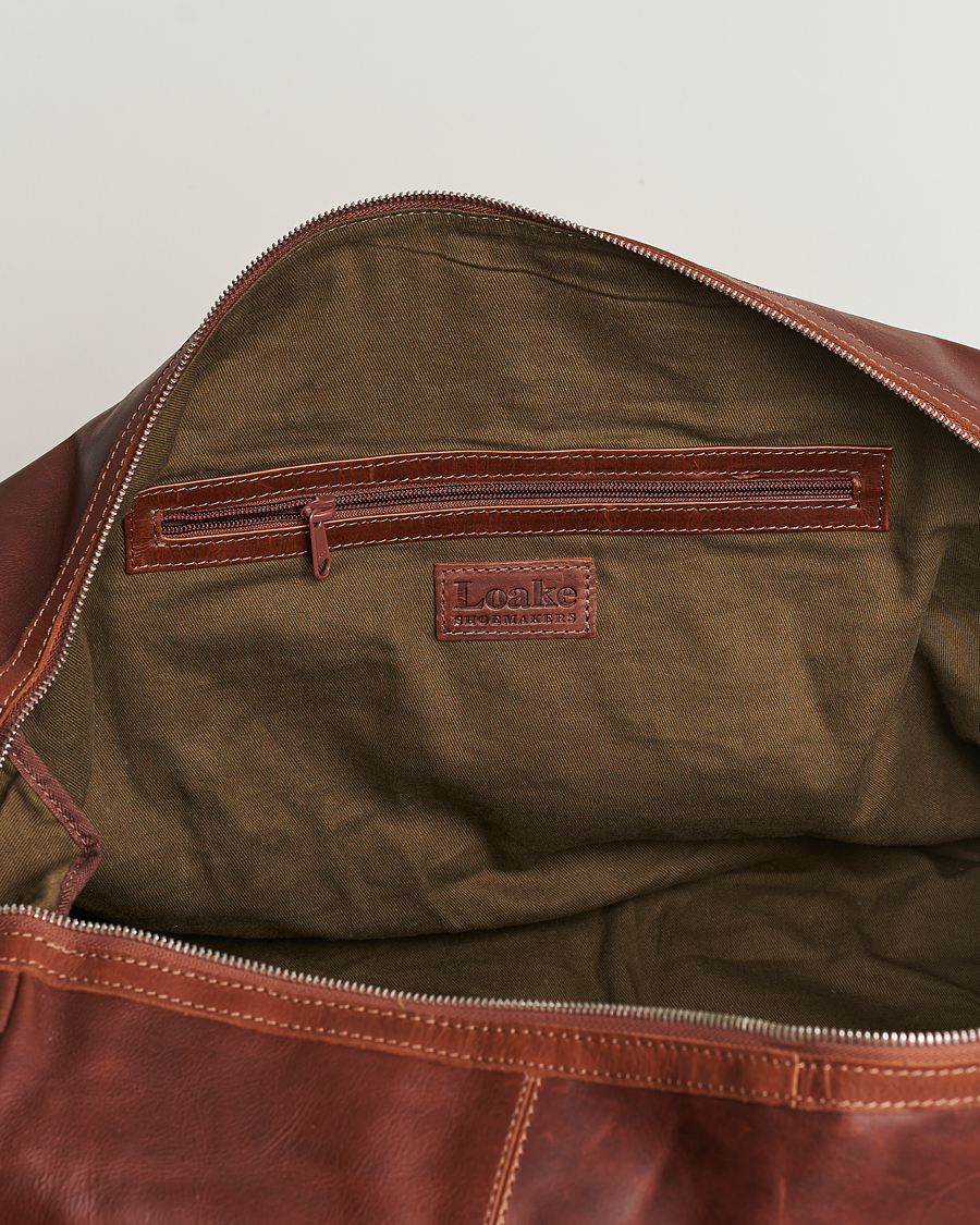 Herre | Loake 1880 Norfolk Leather Travel Bag Cedar | Loake 1880 | Norfolk Leather Travel Bag Cedar