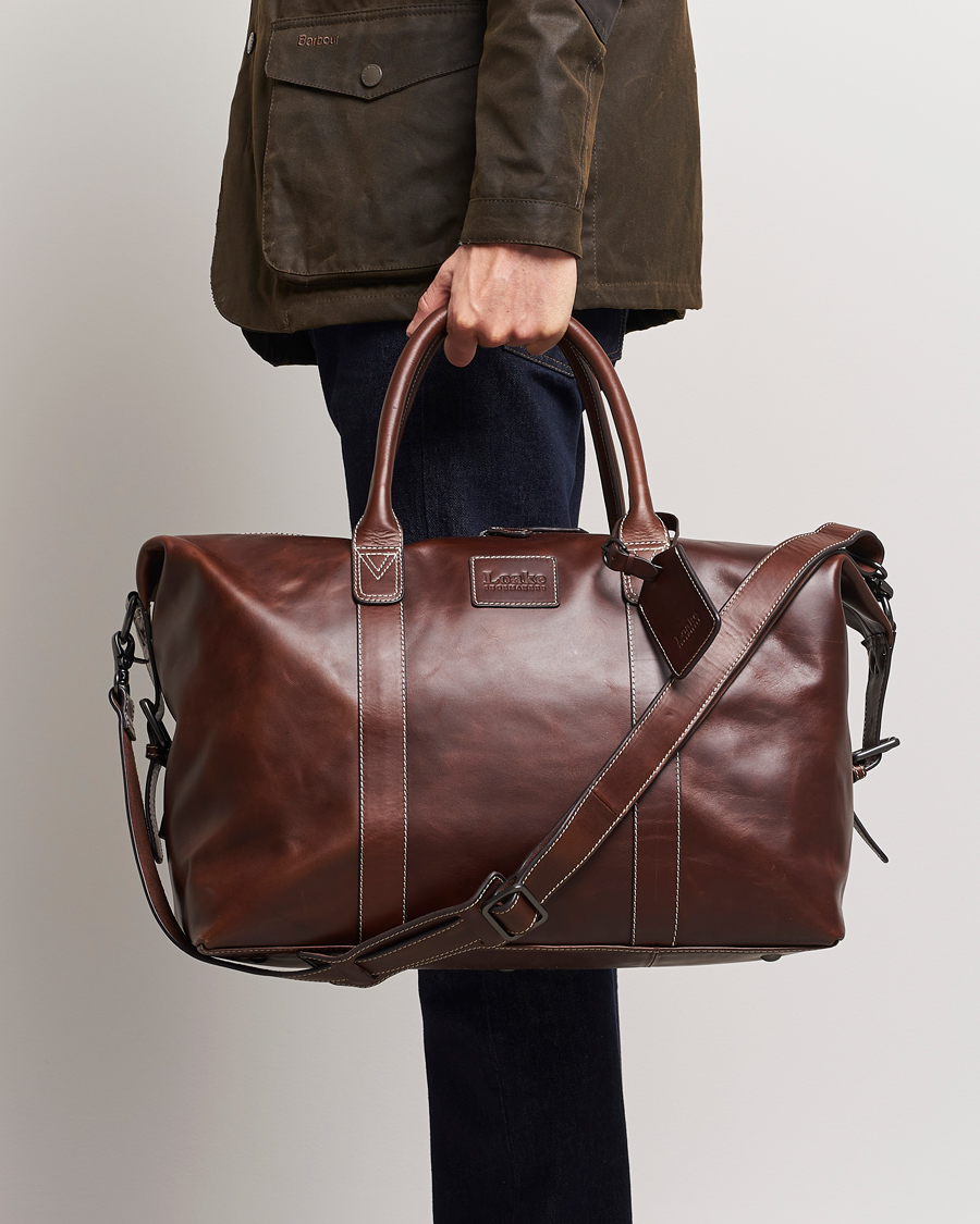 Herre | Avdelinger | Loake 1880 | Balmoral Veg Tanned Leather Overnight Bag Brown