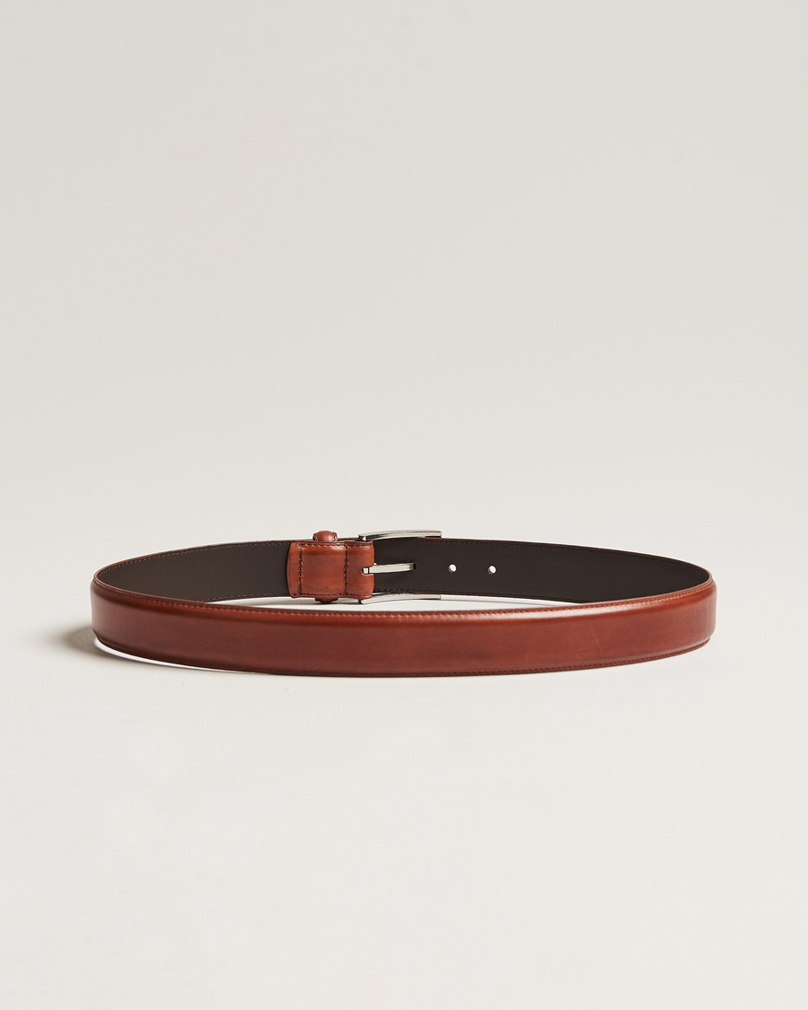 Herre | Belter | Loake Shoemakers | Philip Leather Belt Mahogany