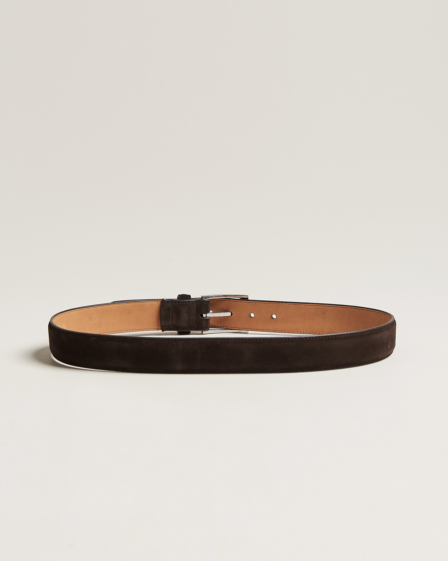 Herre | Belter | Loake Shoemakers | William Suede Belt Dark Brown