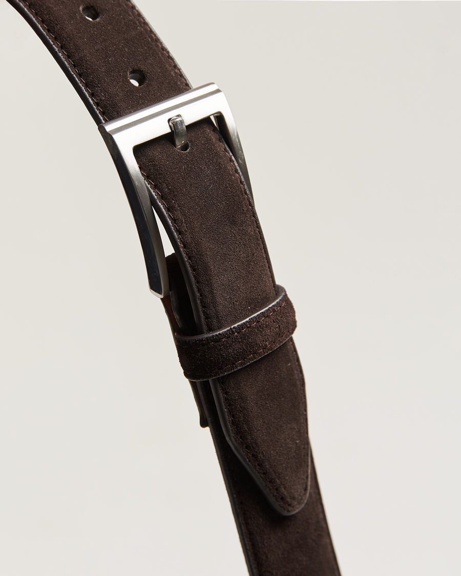Herre | Belter | Loake Shoemakers | William Suede Belt Dark Brown