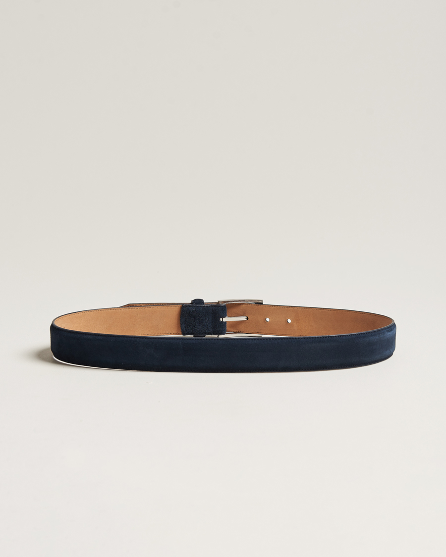 Herre | Belter | Loake Shoemakers | William Suede Belt Navy
