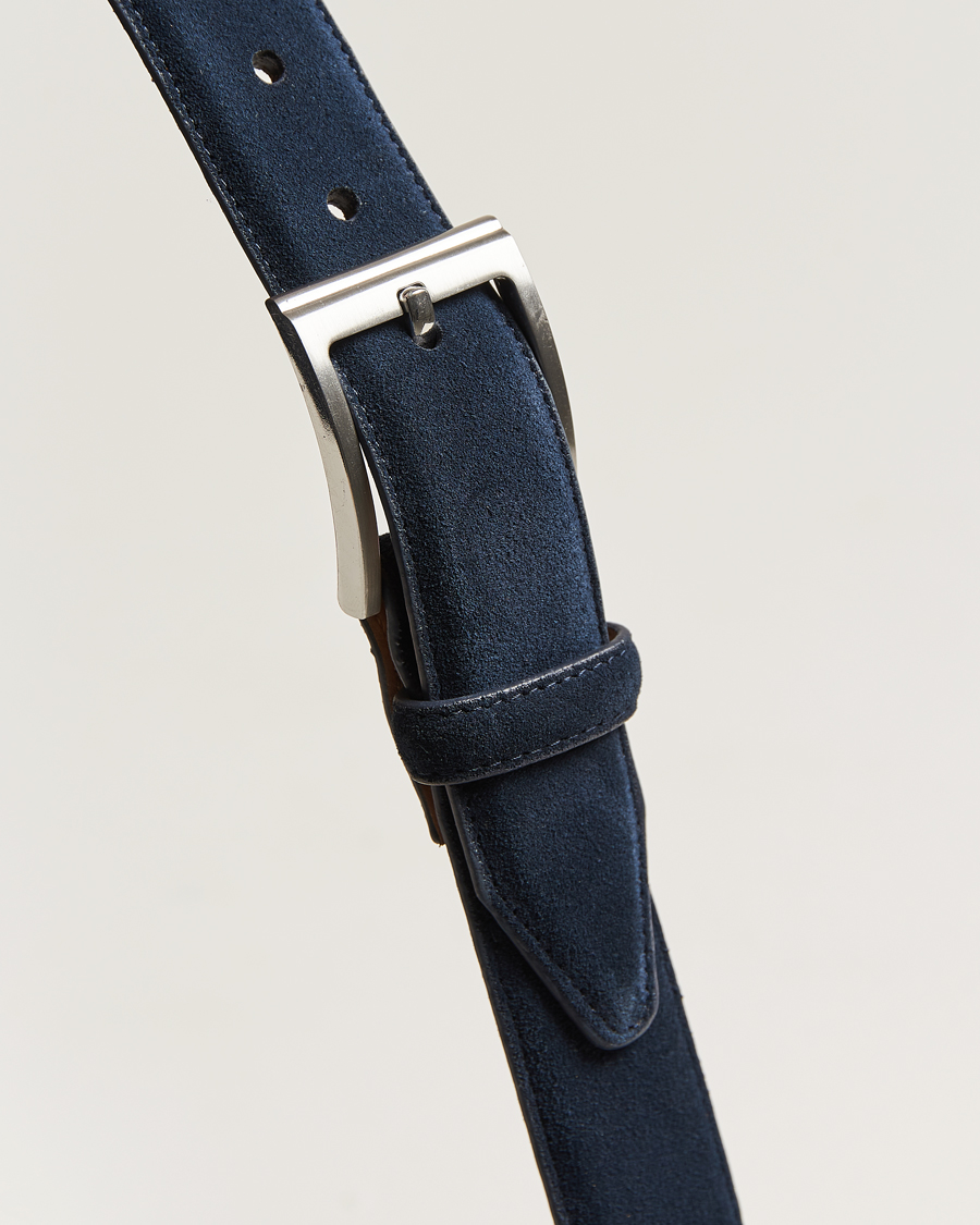 Herre | Belter | Loake Shoemakers | William Suede Belt Navy