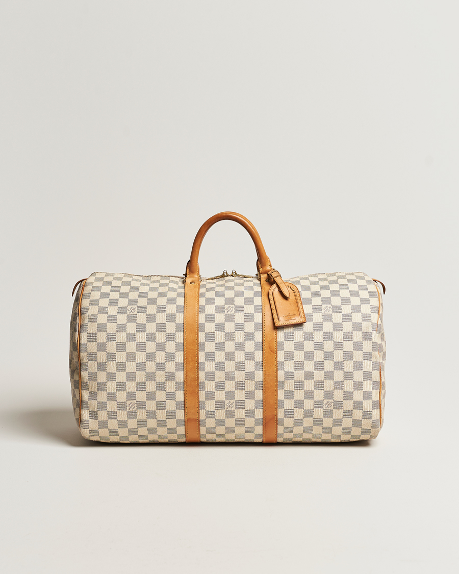 Herre | Louis Vuitton Pre-Owned Keepall 50 Bag Damier Azur | Louis Vuitton Pre-Owned | Keepall 50 Bag Damier Azur