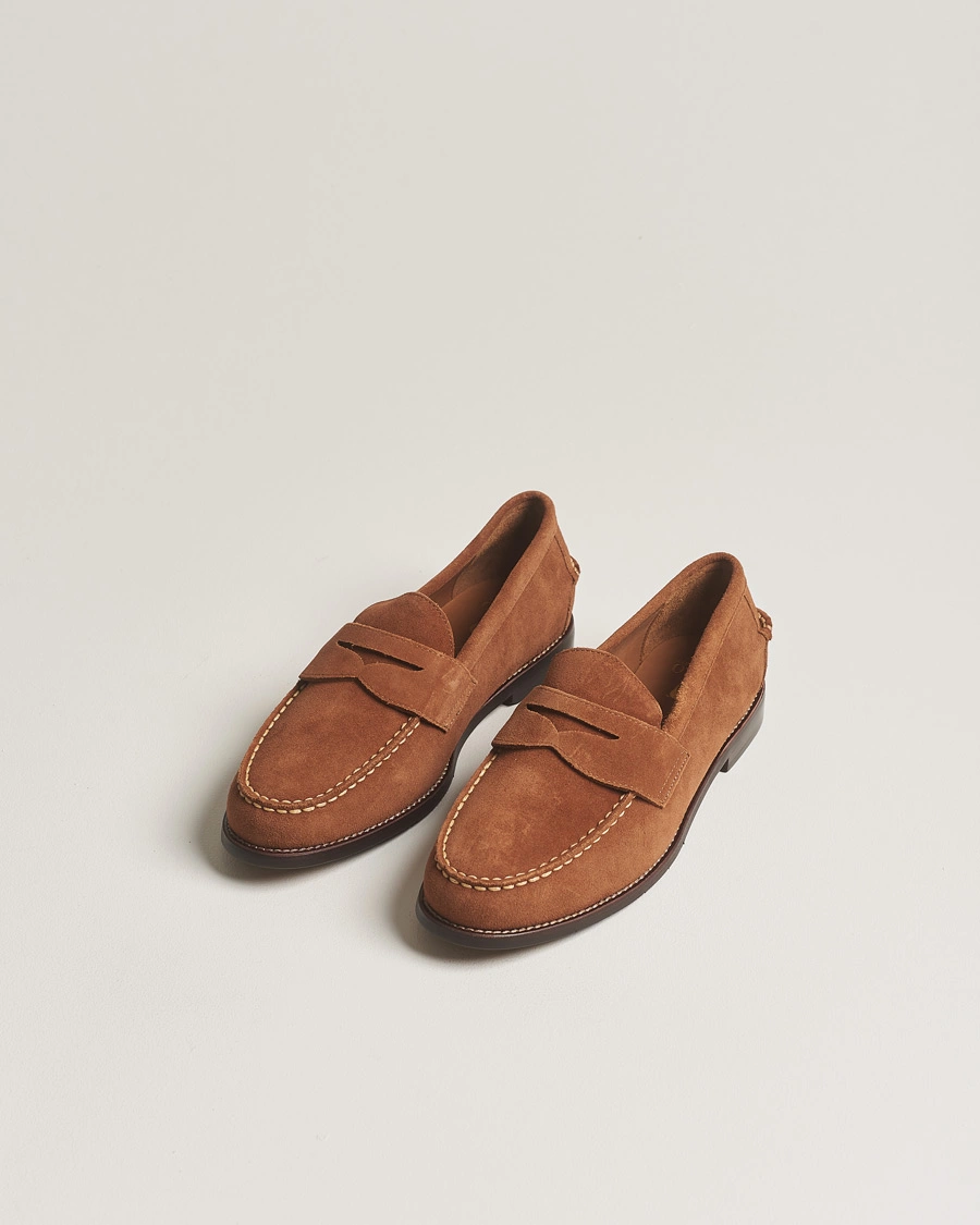 Herre | Loafers | Polo Ralph Lauren | Suede Penny Loafer Teak