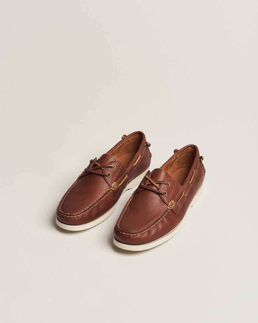 Herre | Nytt i butikken | Polo Ralph Lauren | Merton Leather Boat Shoe Tan