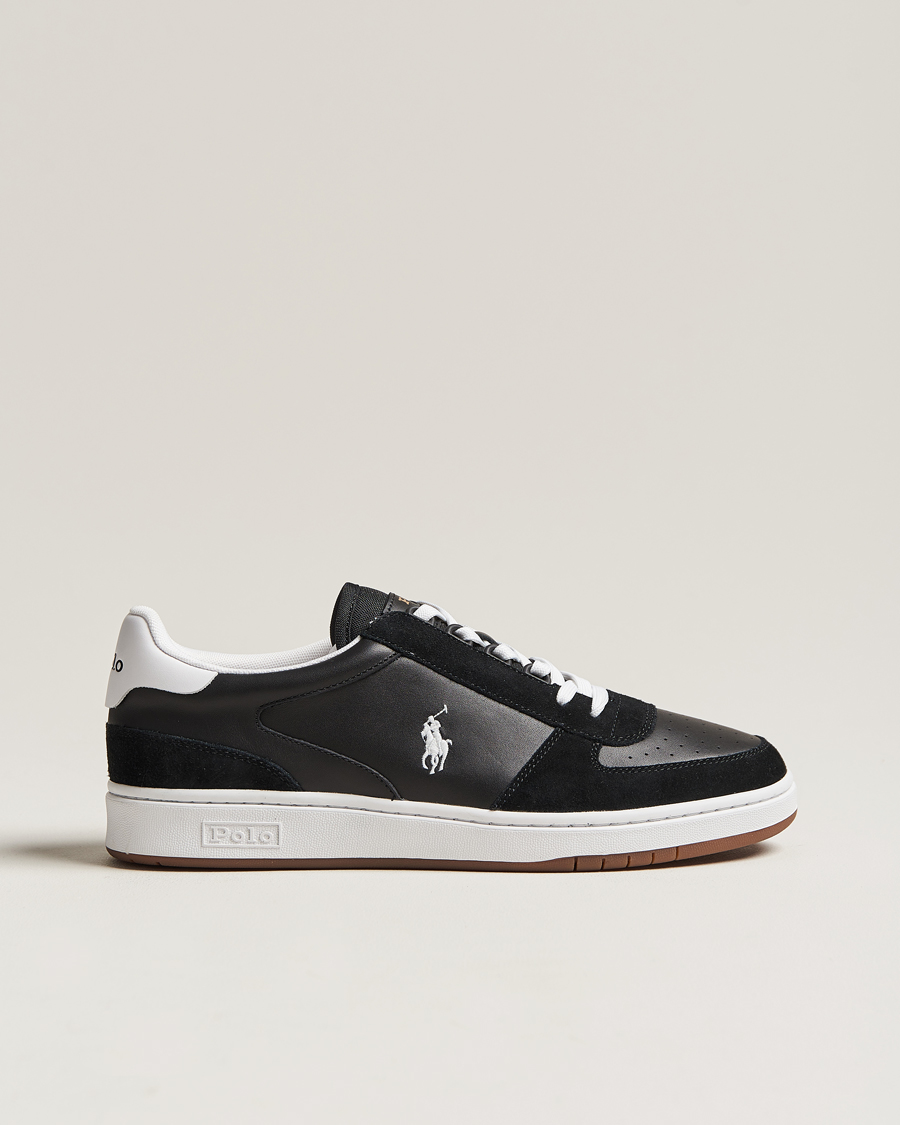 Herre | Sko | Polo Ralph Lauren | CRT Leather/Suede Sneaker Black/White