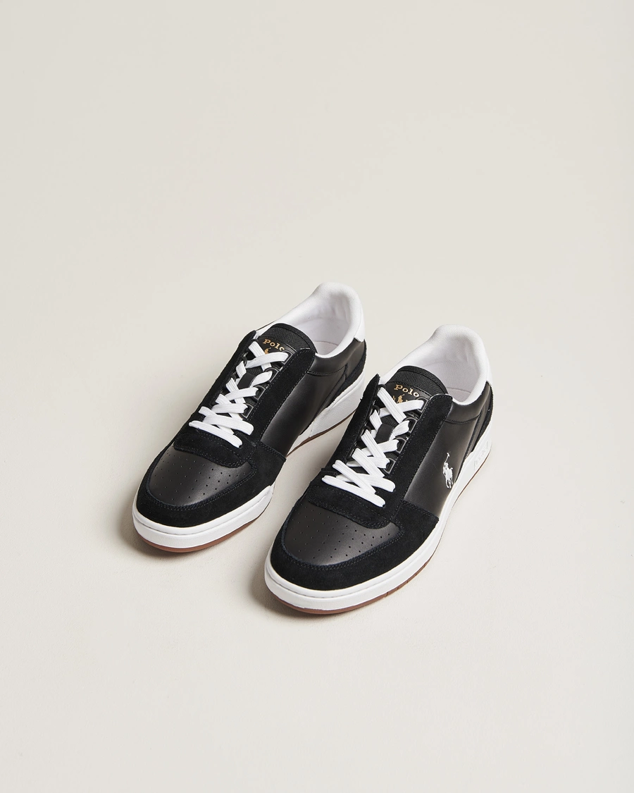 Herre | Ralph Lauren Holiday Gifting | Polo Ralph Lauren | CRT Leather/Suede Sneaker Black/White