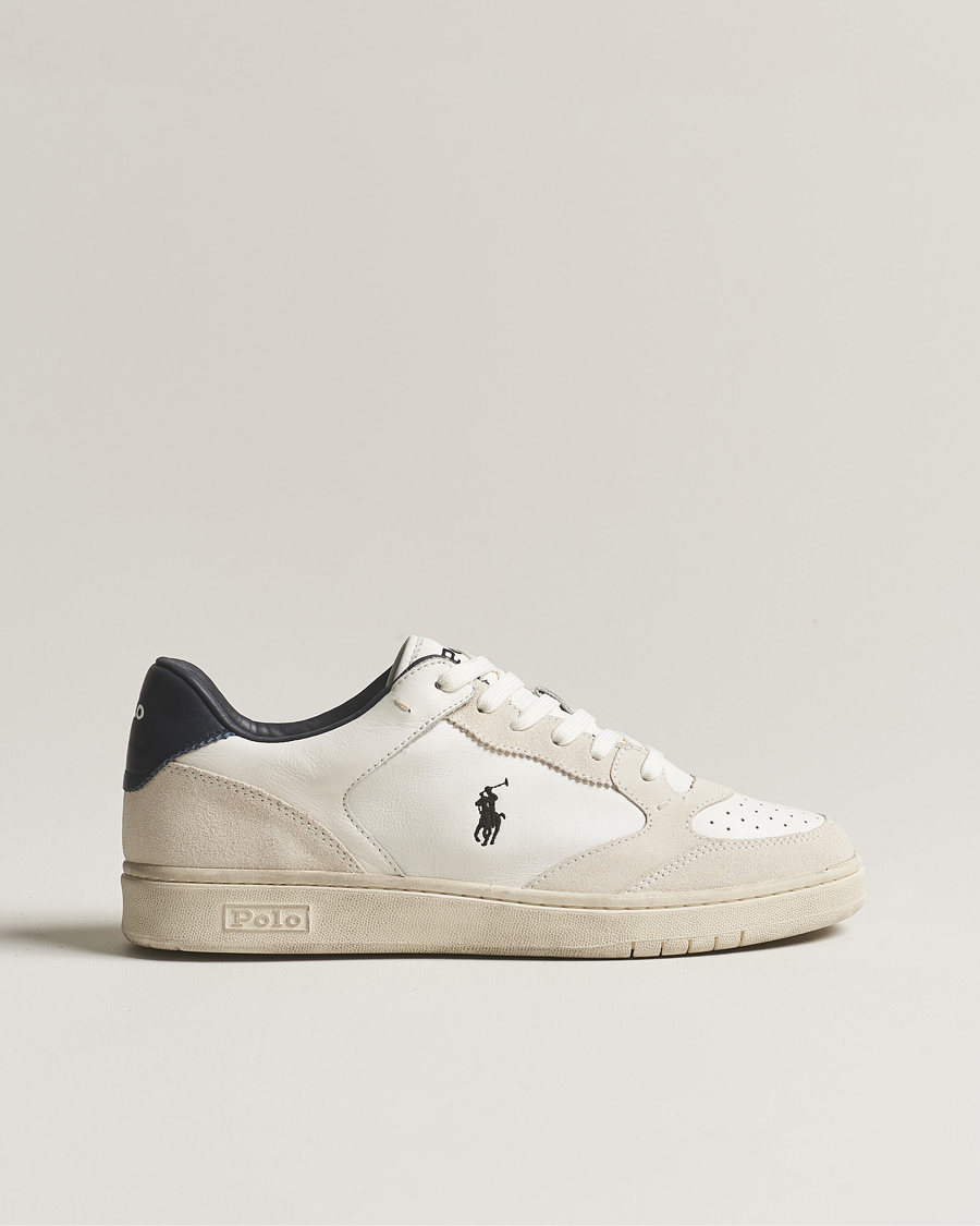 Herre | Polo Ralph Lauren Court Luxury Leather/Suede Sneaker White | Polo Ralph Lauren | Court Luxury Leather/Suede Sneaker White