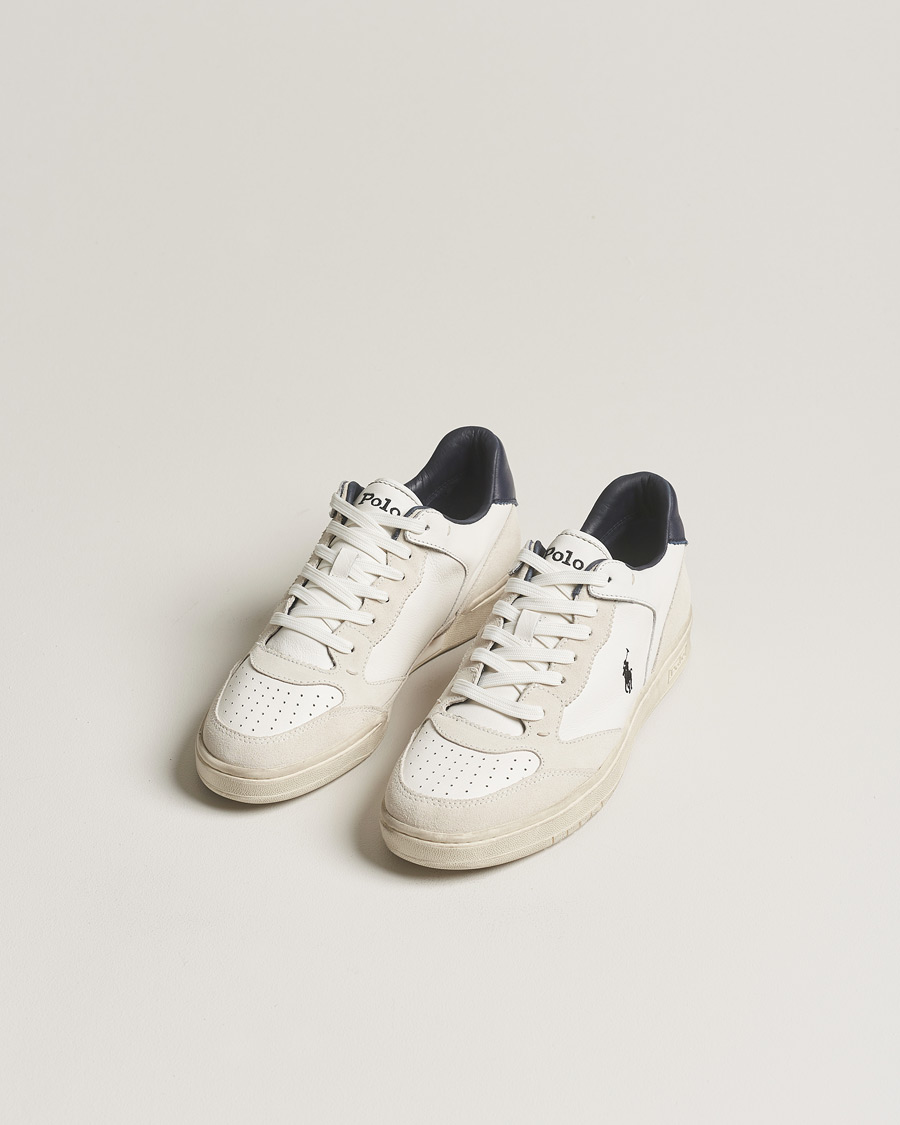 Herre | Hvite sneakers | Polo Ralph Lauren | Court Luxury Leather/Suede Sneaker White