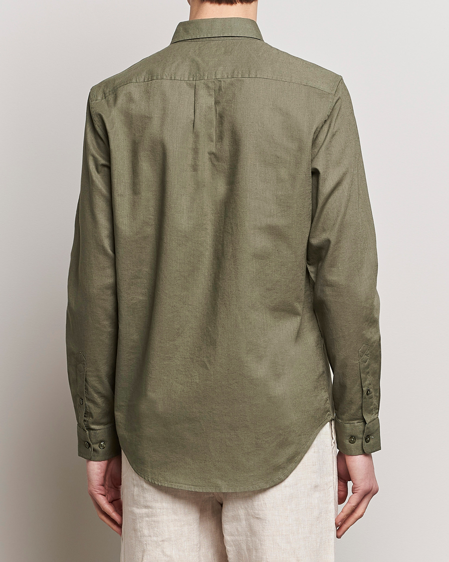 Herre | Skjorter | Samsøe Samsøe | Liam Linen/Cotton Shirt Dusty Olive