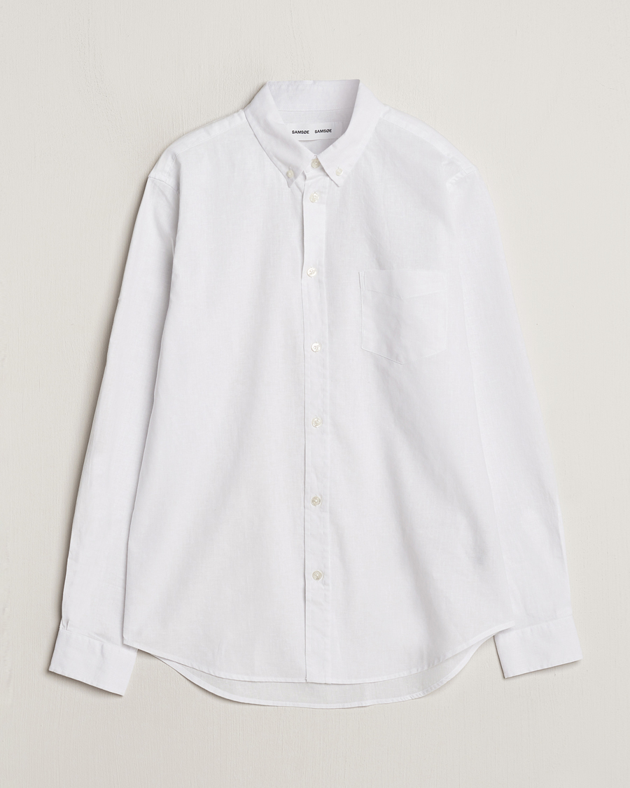 Herre | Skjorter | Samsøe Samsøe | Liam Linen/Cotton Shirt White