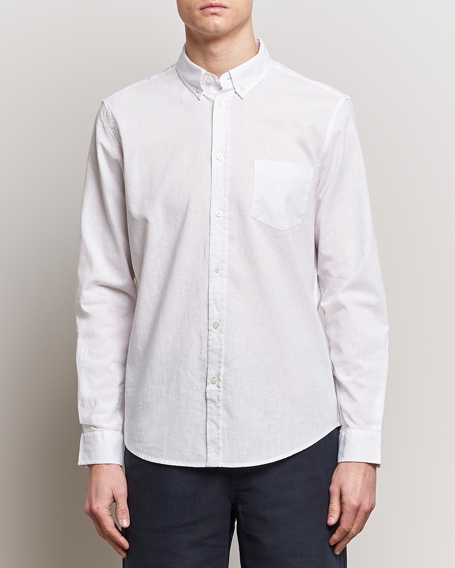 Herre | Contemporary Creators | Samsøe Samsøe | Liam Linen/Cotton Shirt White