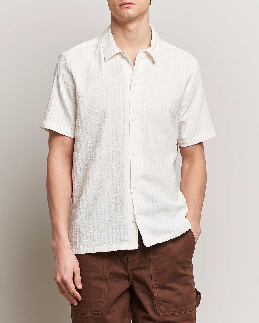 Herre | Nye produktbilder | Samsøe Samsøe | Avan Structured Short Sleeve Shirt White