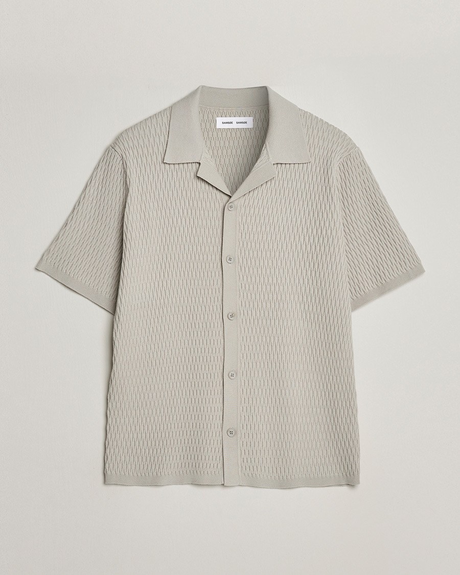Herre | Skjorter | Samsøe Samsøe | Sagabin Resort Collar Short Sleeve Shirt Moonstruck