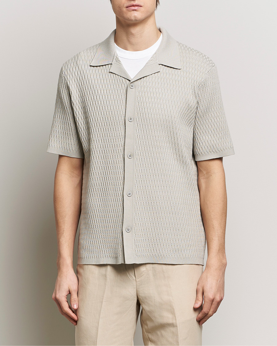 Herre | Klær | Samsøe Samsøe | Sagabin Resort Collar Short Sleeve Shirt Moonstruck