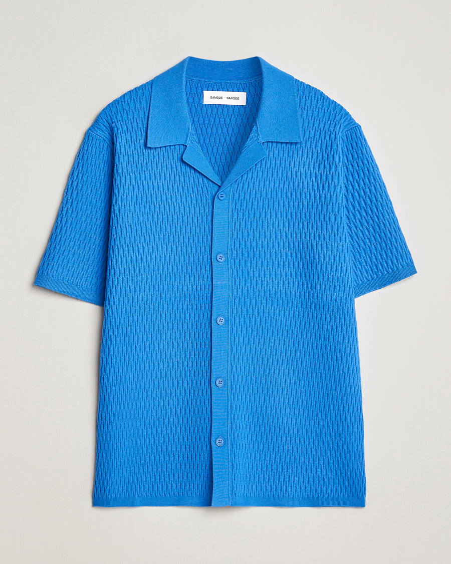Herre | Skjorter | Samsøe Samsøe | Sagabin Resort Collar Short Sleeve Shirt Super Sonic