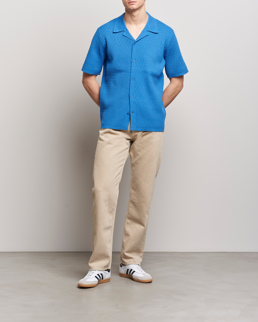 Herre | Skjorter | Samsøe Samsøe | Sagabin Resort Collar Short Sleeve Shirt Super Sonic