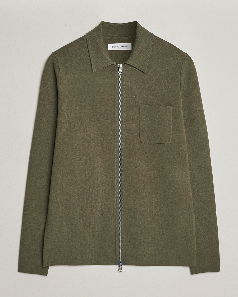 Herre | Gensere | Samsøe Samsøe | Guna Full Zip Dusty Olive