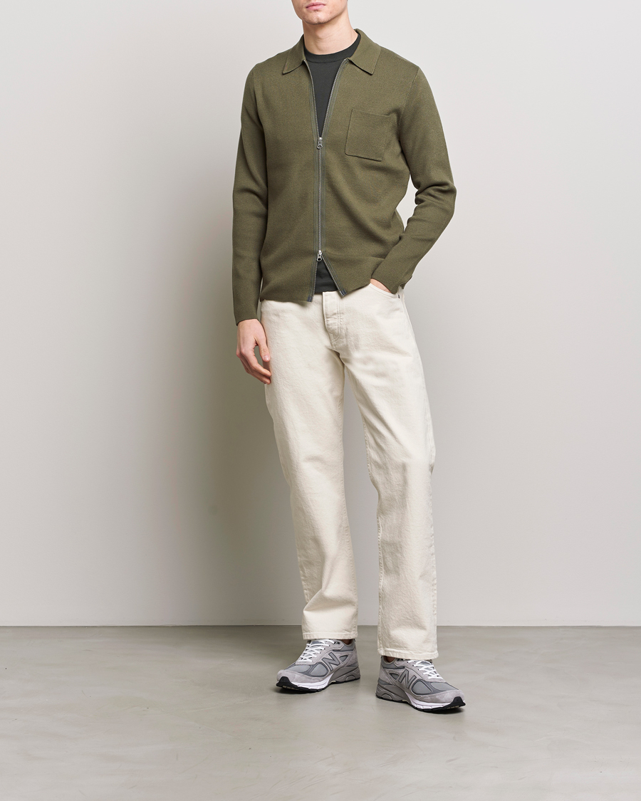 Herre | Gensere | Samsøe Samsøe | Guna Full Zip Dusty Olive