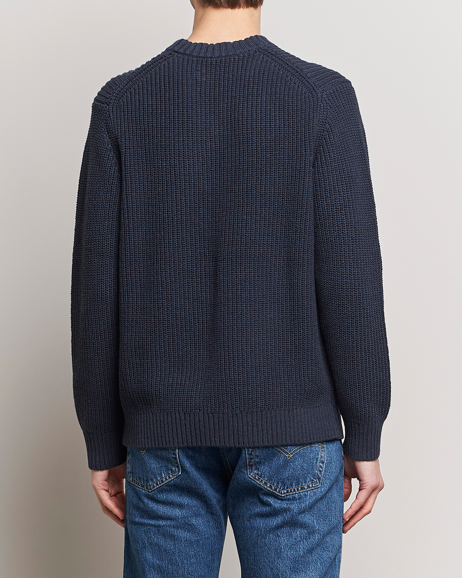 Herre | Gensere | Samsøe Samsøe | Samarius Cotton/Linen Knitted Sweater Salute Navy
