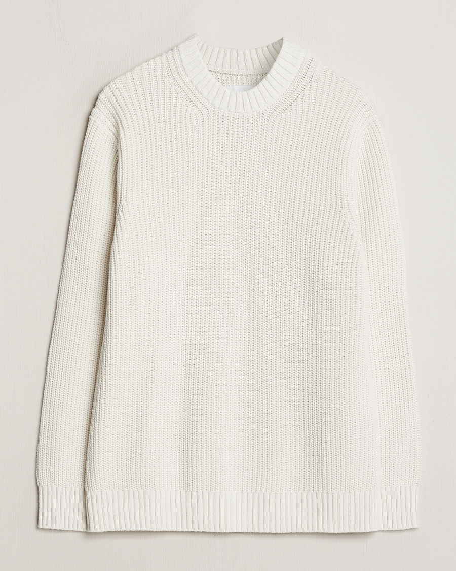Herre |  | Samsøe Samsøe | Samarius Cotton/Linen Knitted Sweater Clear Cream