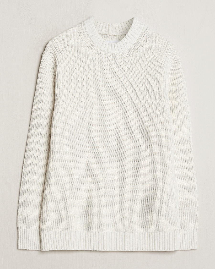 Herre | Gensere | Samsøe Samsøe | Samarius Cotton/Linen Knitted Sweater Clear Cream